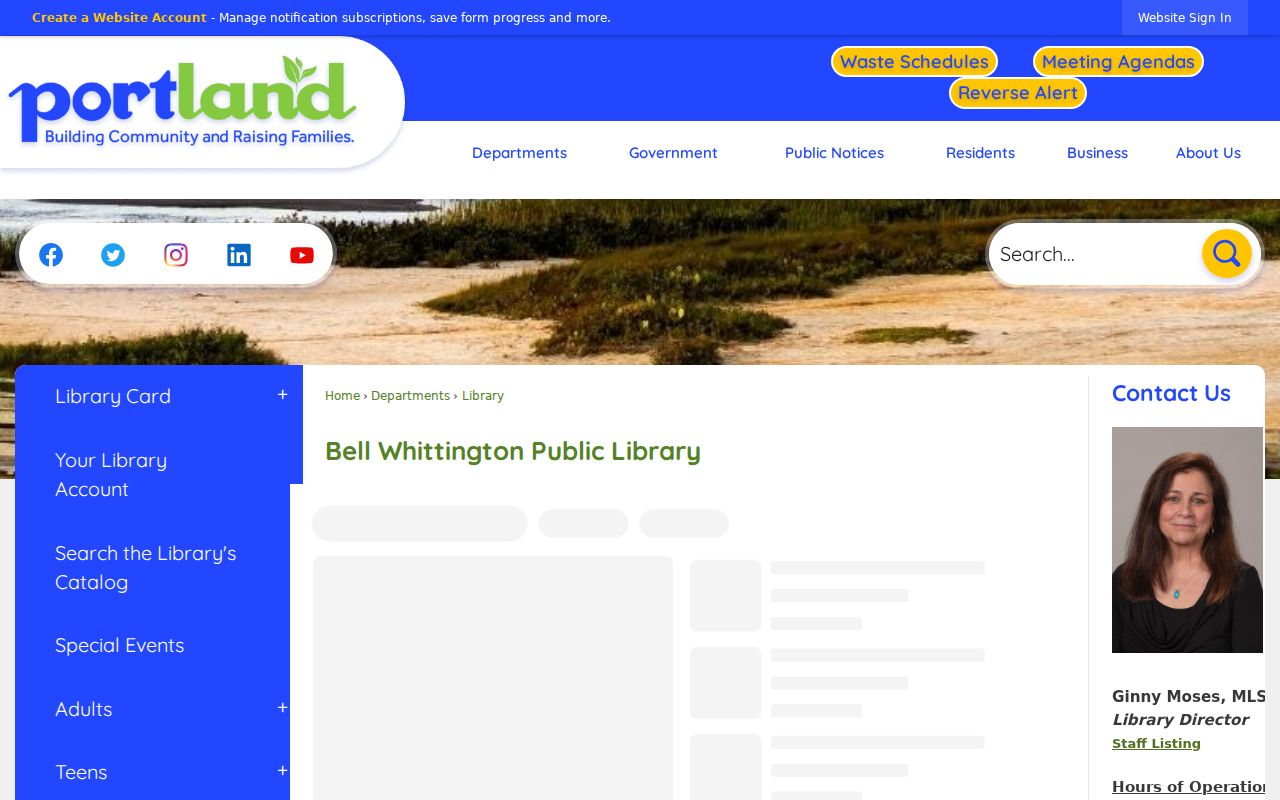 Portland city directory access through Bell Whittington Public Library