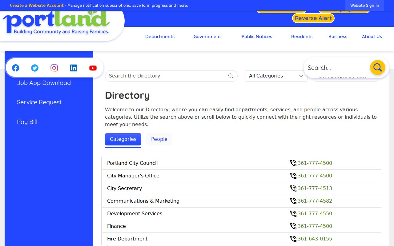 Portland neighbors city staff directory for civic contacts