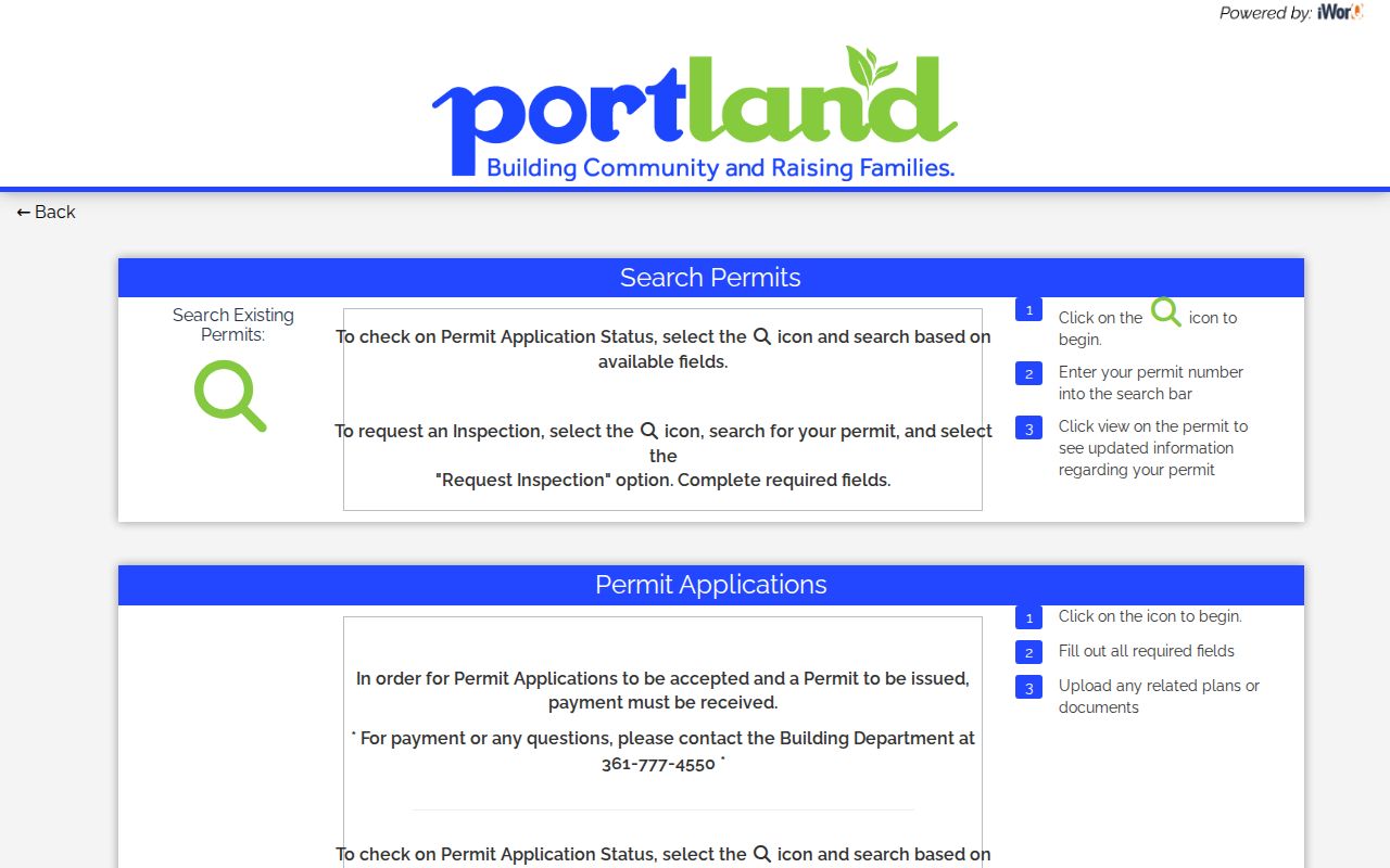 Portland neighbors permit portal for block property context