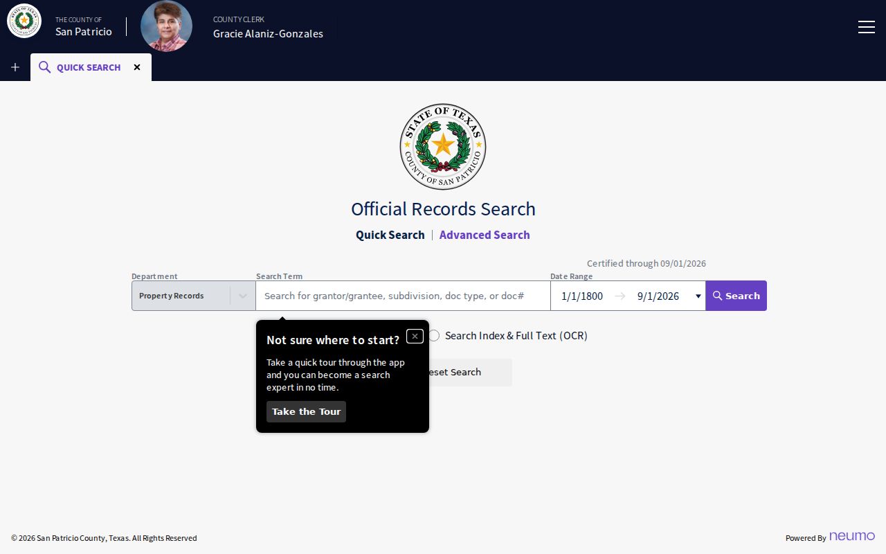 Portland previous residents research reference to the San Patricio County Official Records Search