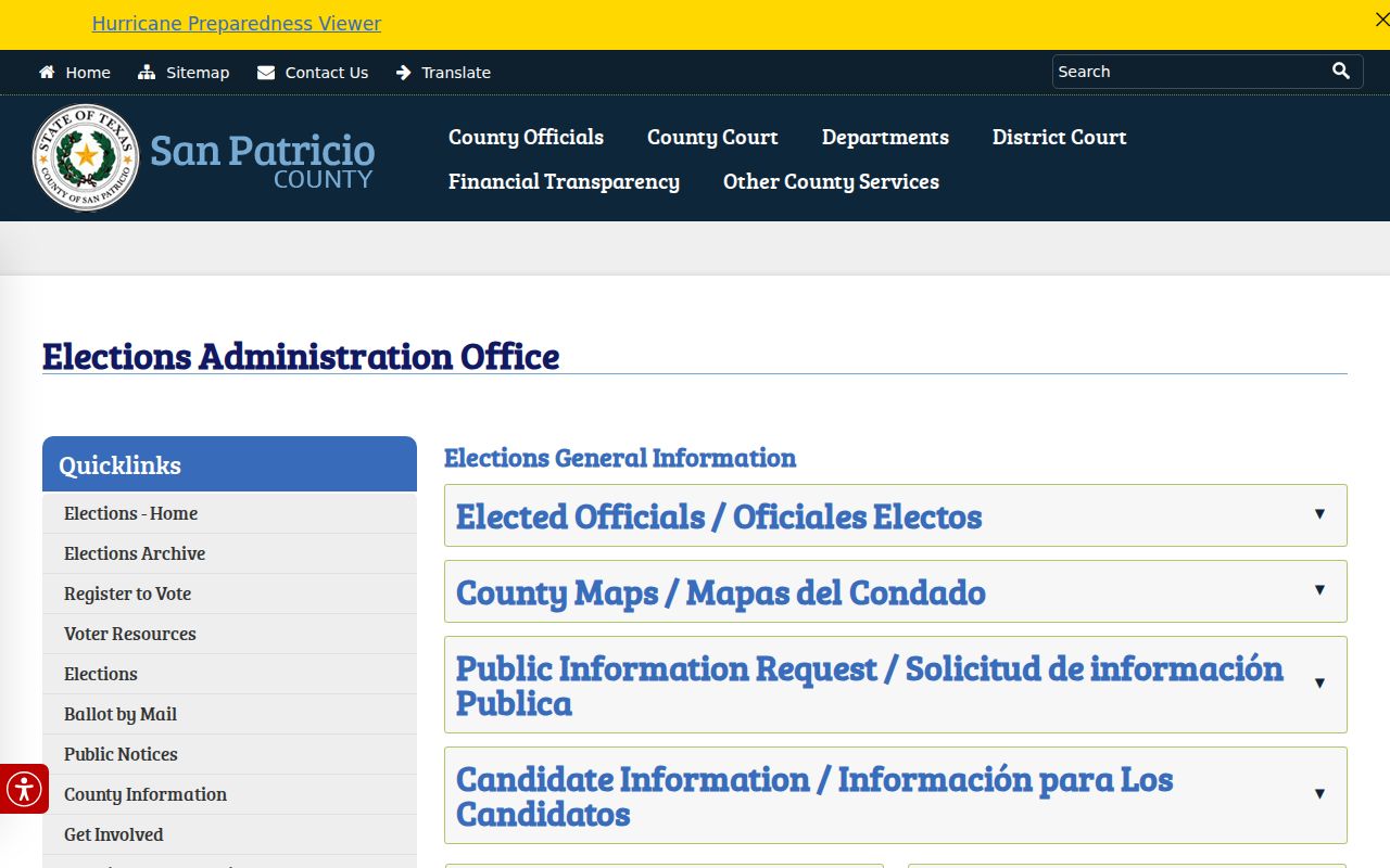 Portland residents directory route to San Patricio County voter information